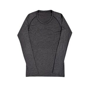 Lululemon Athletica Swiftly Tech Long Sleeve Top Dark Gray Size 8